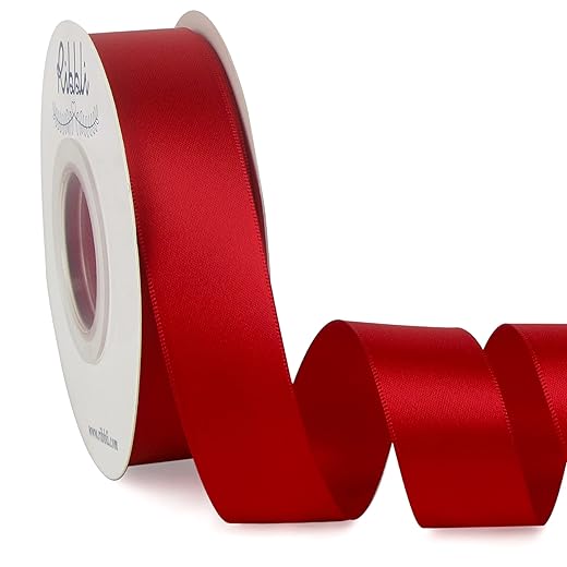 Ribbli Double Faced Red Satin Ribbon