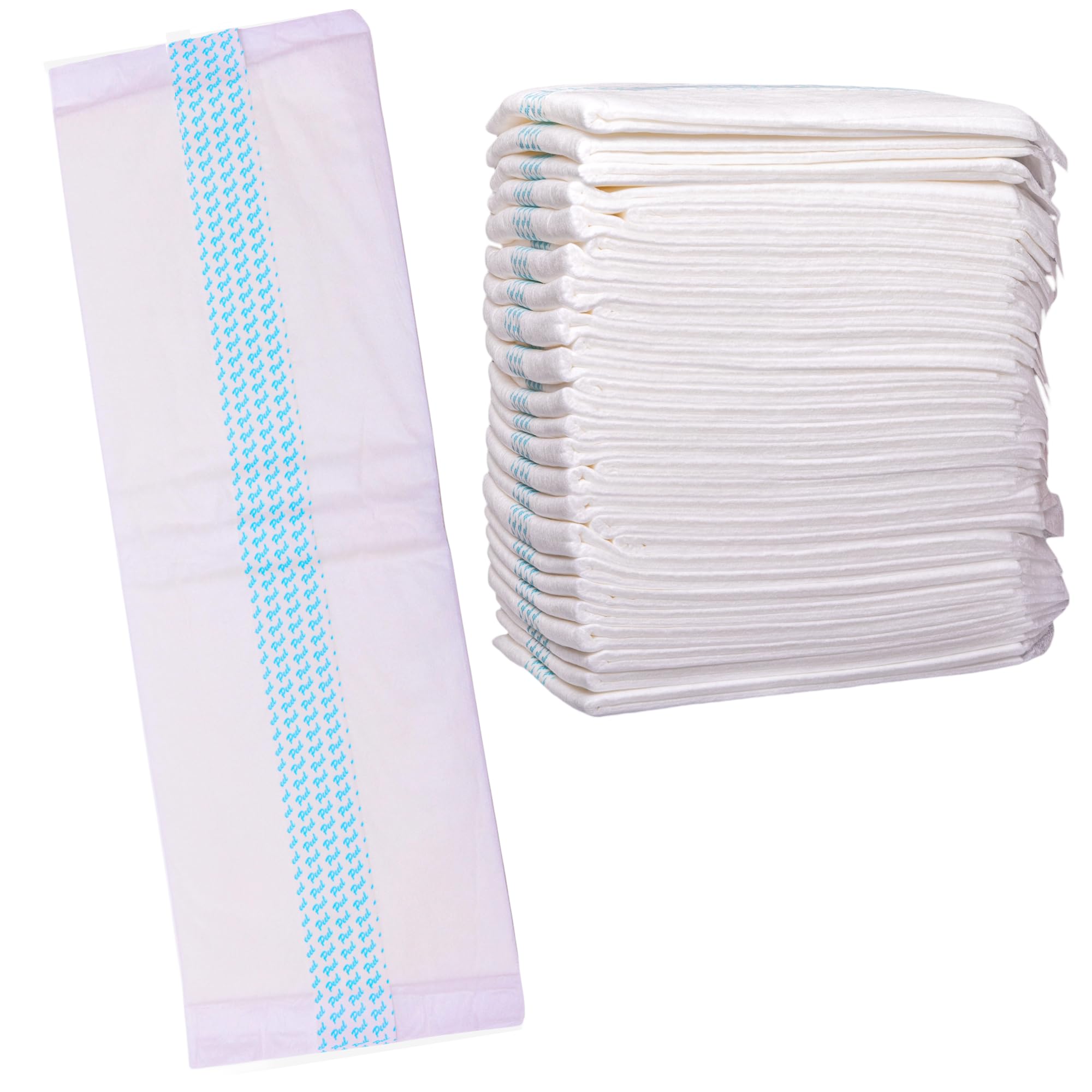 XL Adult Incontinence Booster Pads Extra Absorbent with Adhesive [Extra Large 7''x17''] Protection for Men and Women - Soft Disposable Diaper Top Liner Pad - Comfortable 7x17 inches (30)