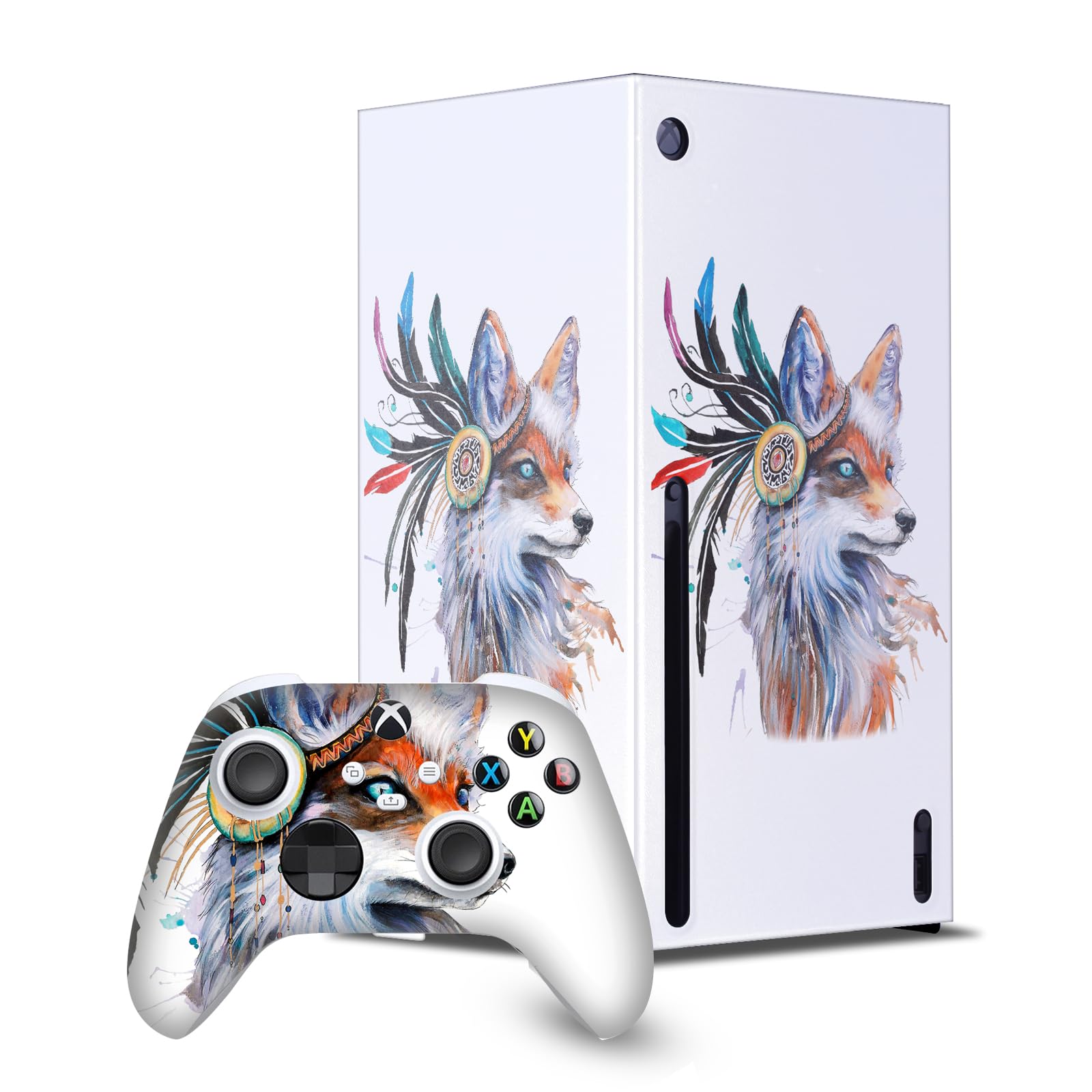 Enveloppement de console de jeu Xbox Series X Pixie Cold Renard Art - 8