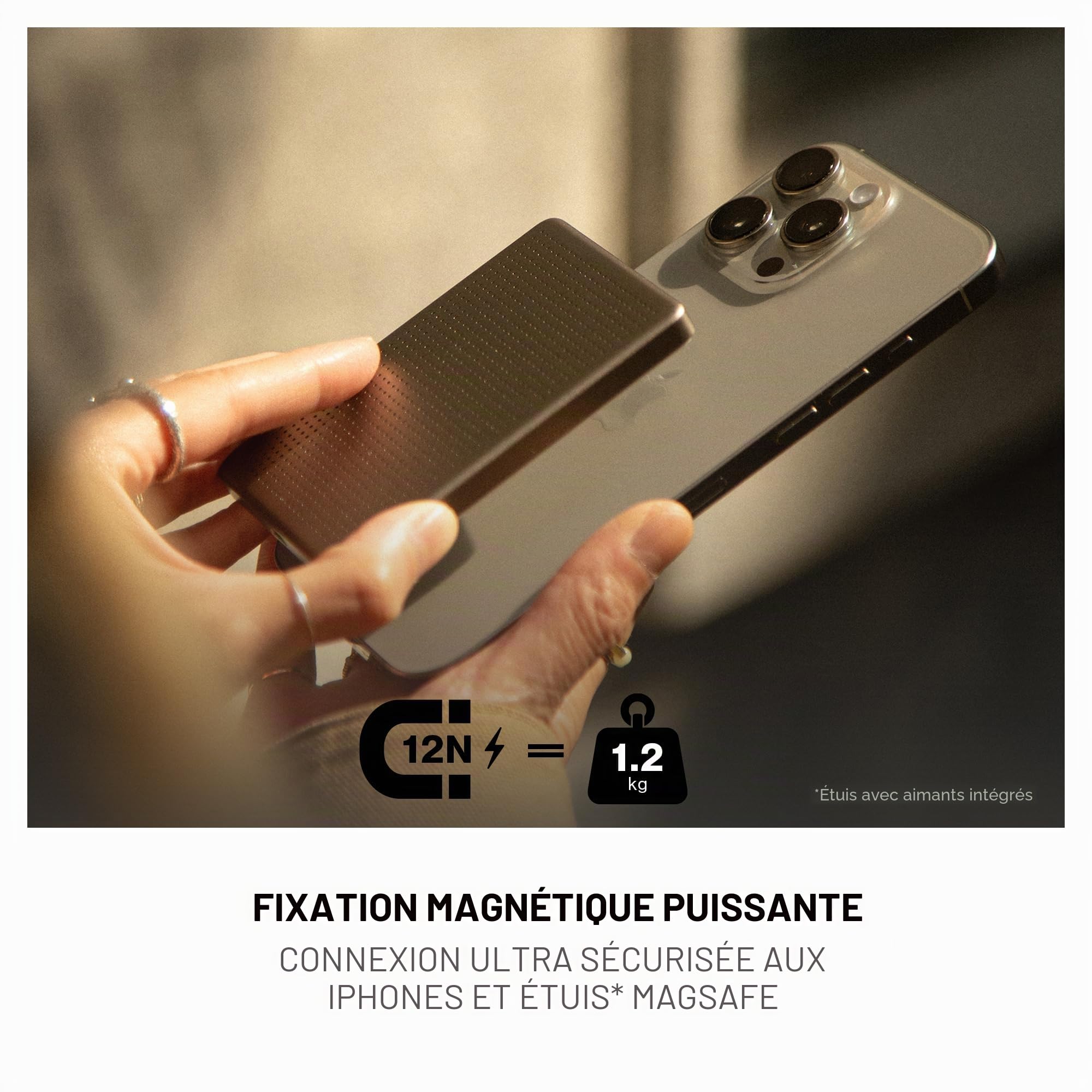 Native Union Active Power Bank | Magnétique 5000 mAh MagSafe 15W – Batterie Externe sans Fil avec Câble USB‑C Inclus – Compatible iPhone Air, 17, 17 Pro, 17 Pro Max, 17e, AirPods Pro 3 (Abricot)