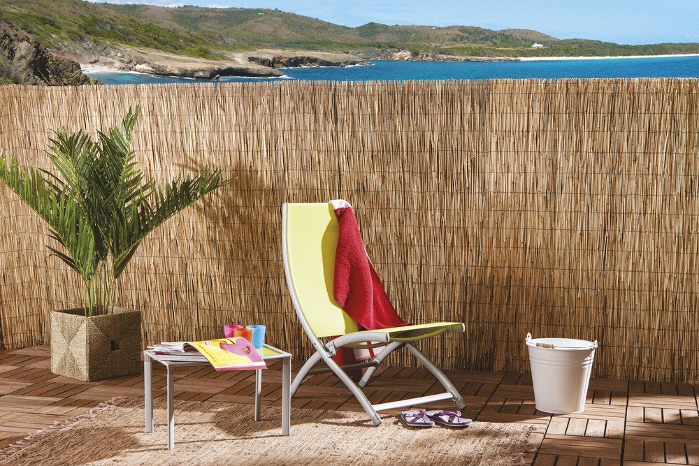 VERDELOOK Arella Cina in cannette Bamboo pelato, 2.5x4 m, bambù per recinzioni e Decorazioni