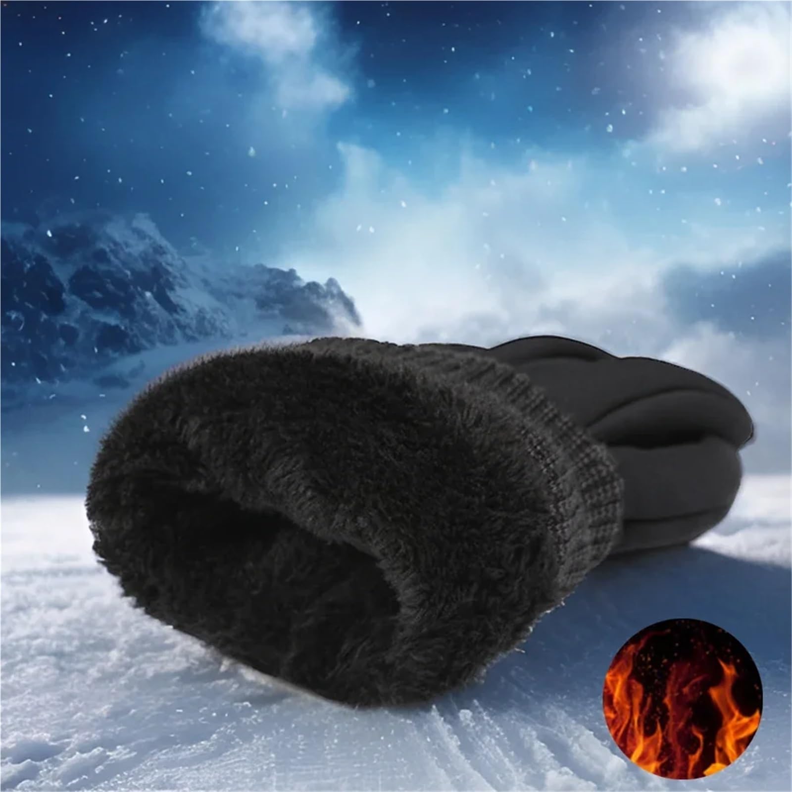 1 Paar Winterhandschuhe, wasserdicht, Winddicht, for Herren und Damen – warme Handschuhe for kaltes Wetter, Fahren, Radfahren, Laufen, Klettern(Blue)