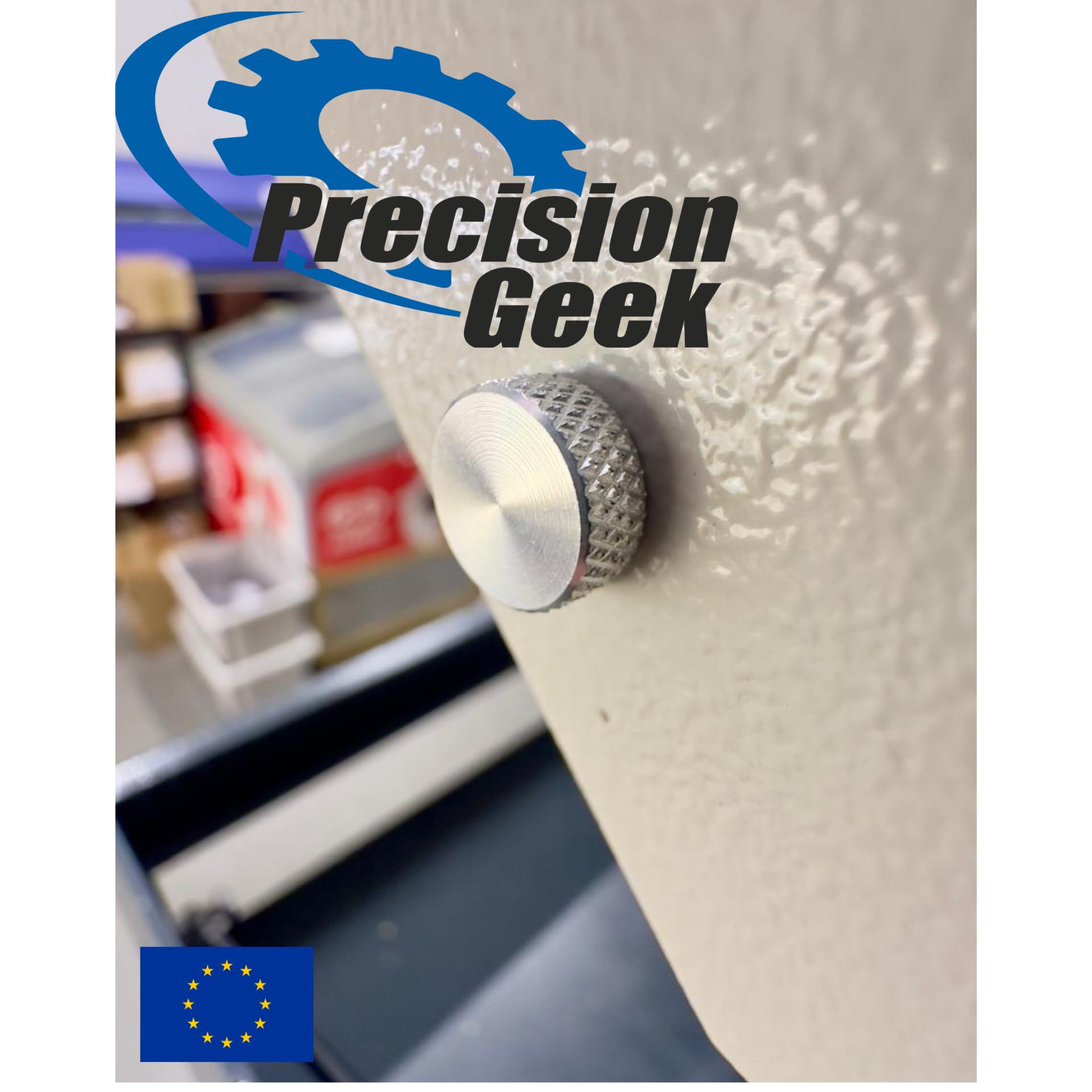 PrecisionGeek® Viti zigrinate M5 in alluminio – Per acrilico, metallo e legno (Argento – 10 mm – 10 pezzi)