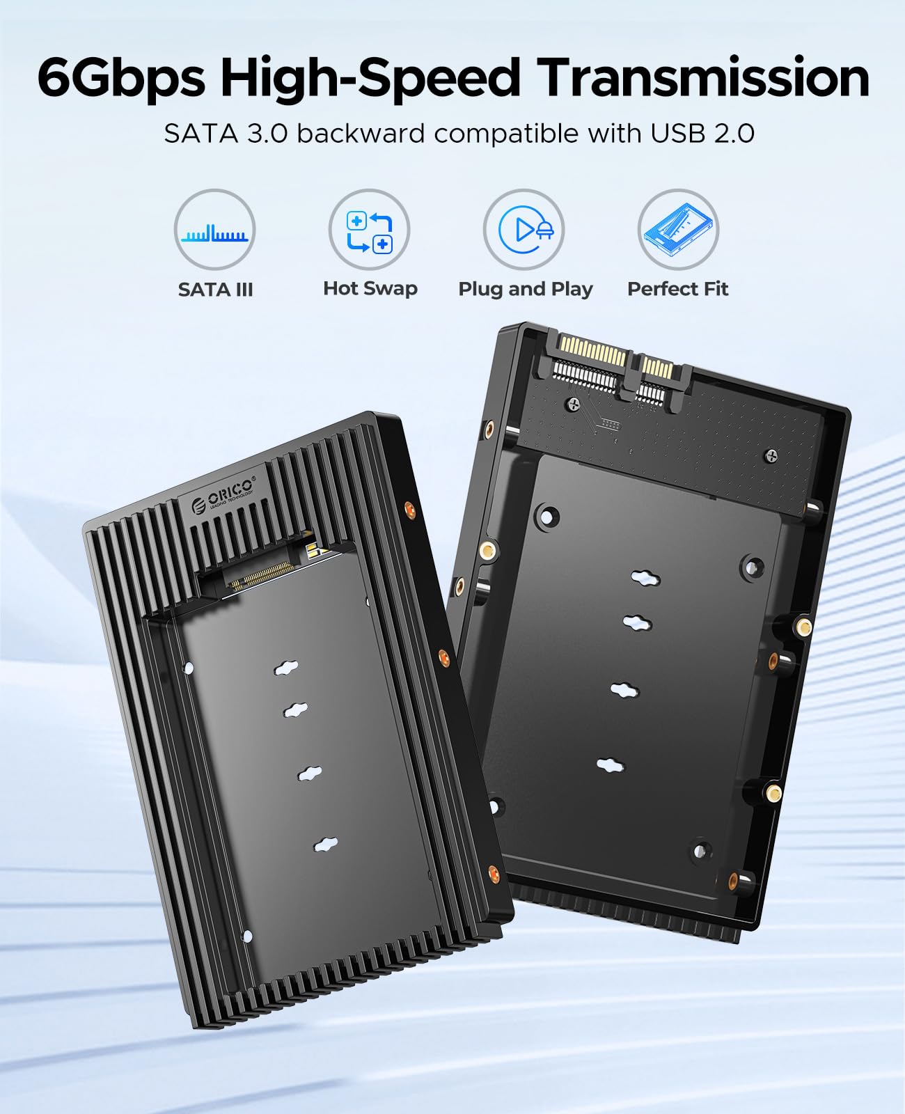 Adattatore ORICO M.2 NGFF A 3.5" SATA - Supporto Per SSD 2230/2242/2260/2280 B+M Key - Foto 2