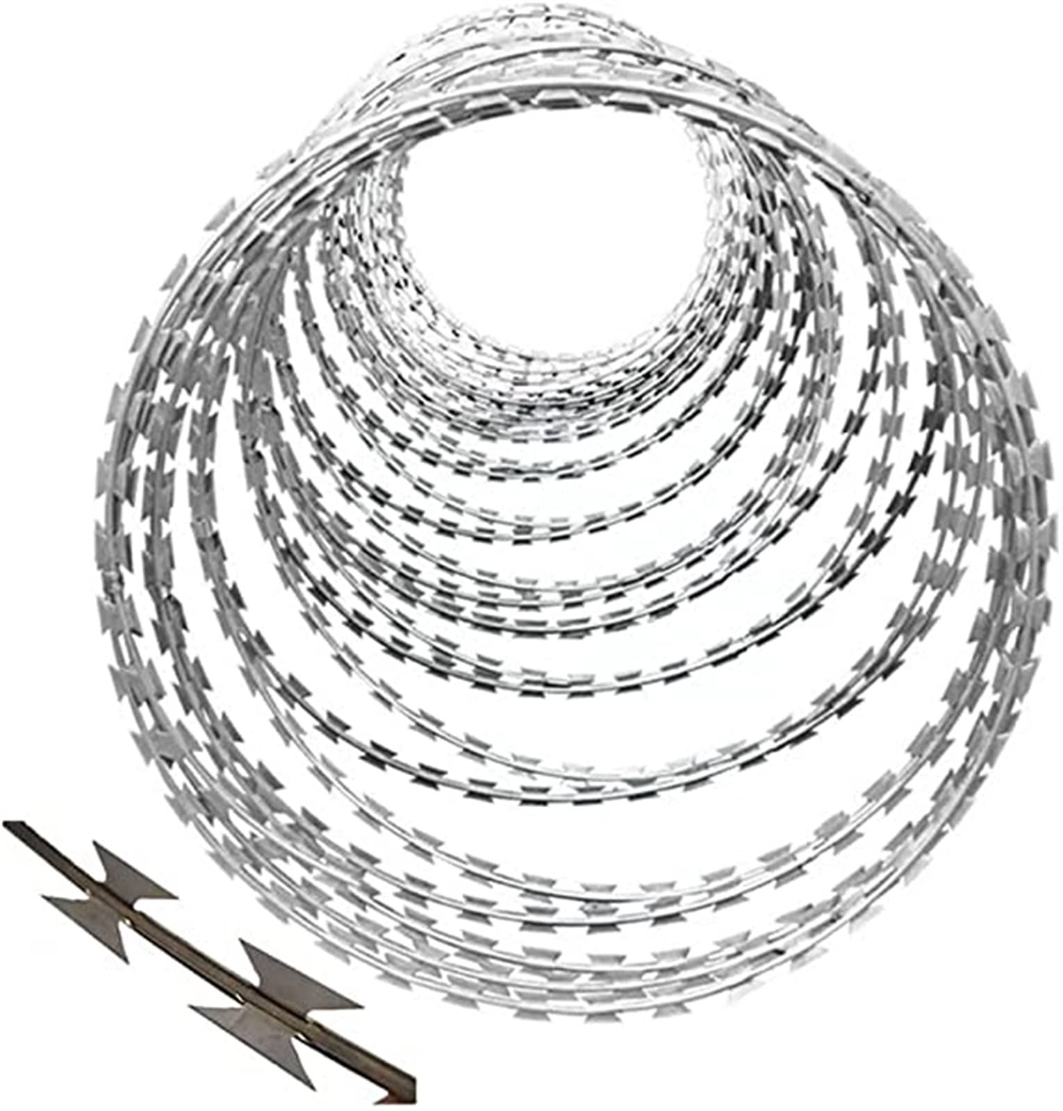 Rollo de Alambre de Seguridad Tipo Concertina, Clip de Acero galvanizado helicoidal galvanizado helicoidal de la Cerca del jardín del Alambre de púas de la Cinta, Concertina del ped