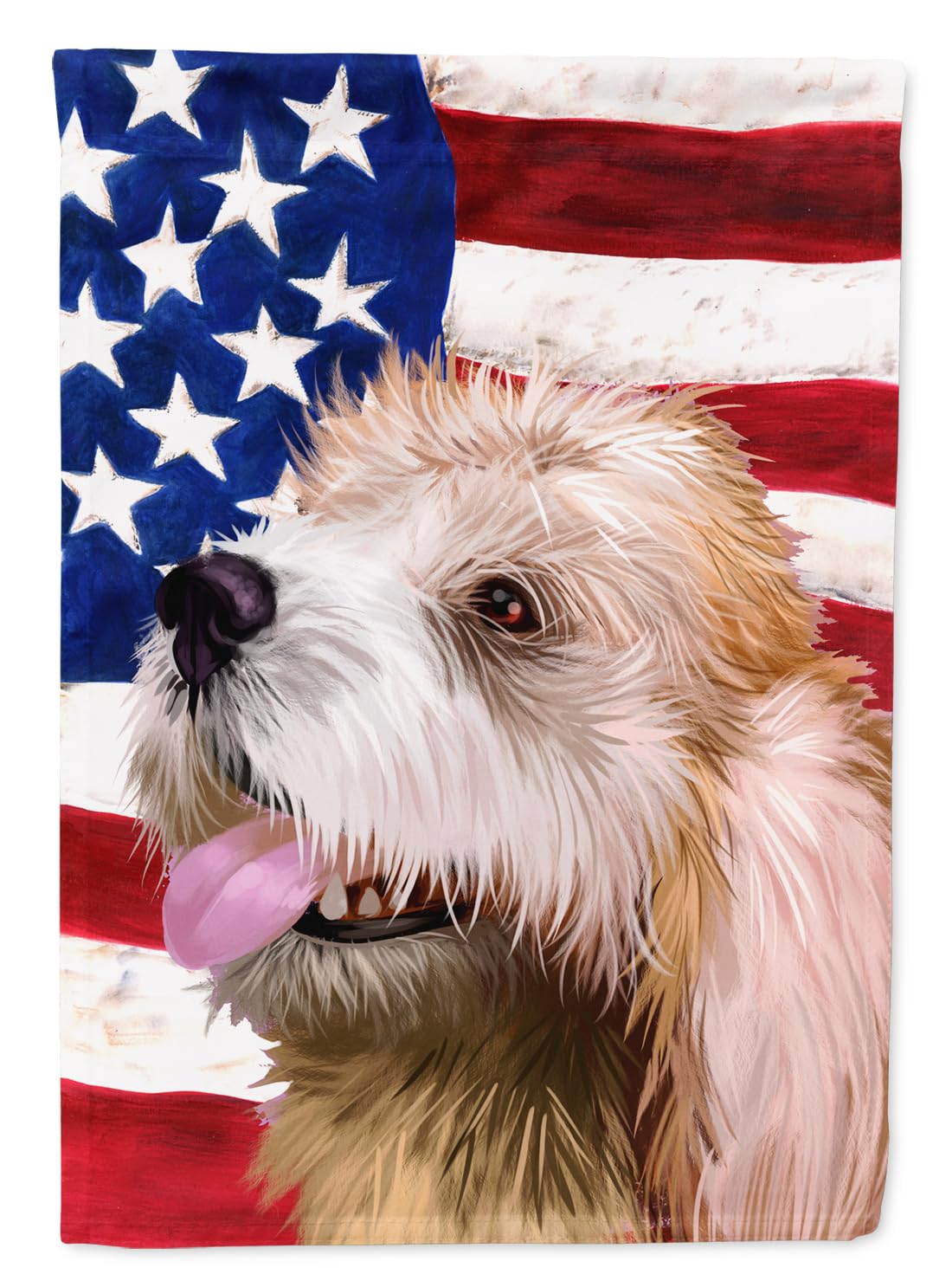 Briquet Griffon Vendeen flag de jardin multicolore Caroline's Treasures