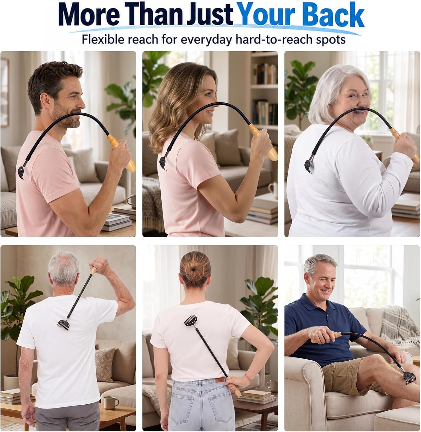 Gobiteli Back Scratcher, 360 Flexible Bendable Back Scratcher for Men Women