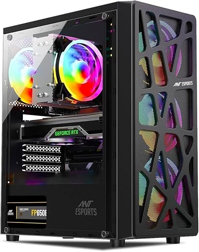 KRYNORCXY® Premium Gaming Desktop Computer PC | i7 4770 Processor | 16GB RAM | Fast SSD | HD Graphics 4600 | 4 RGB Fan Cab...