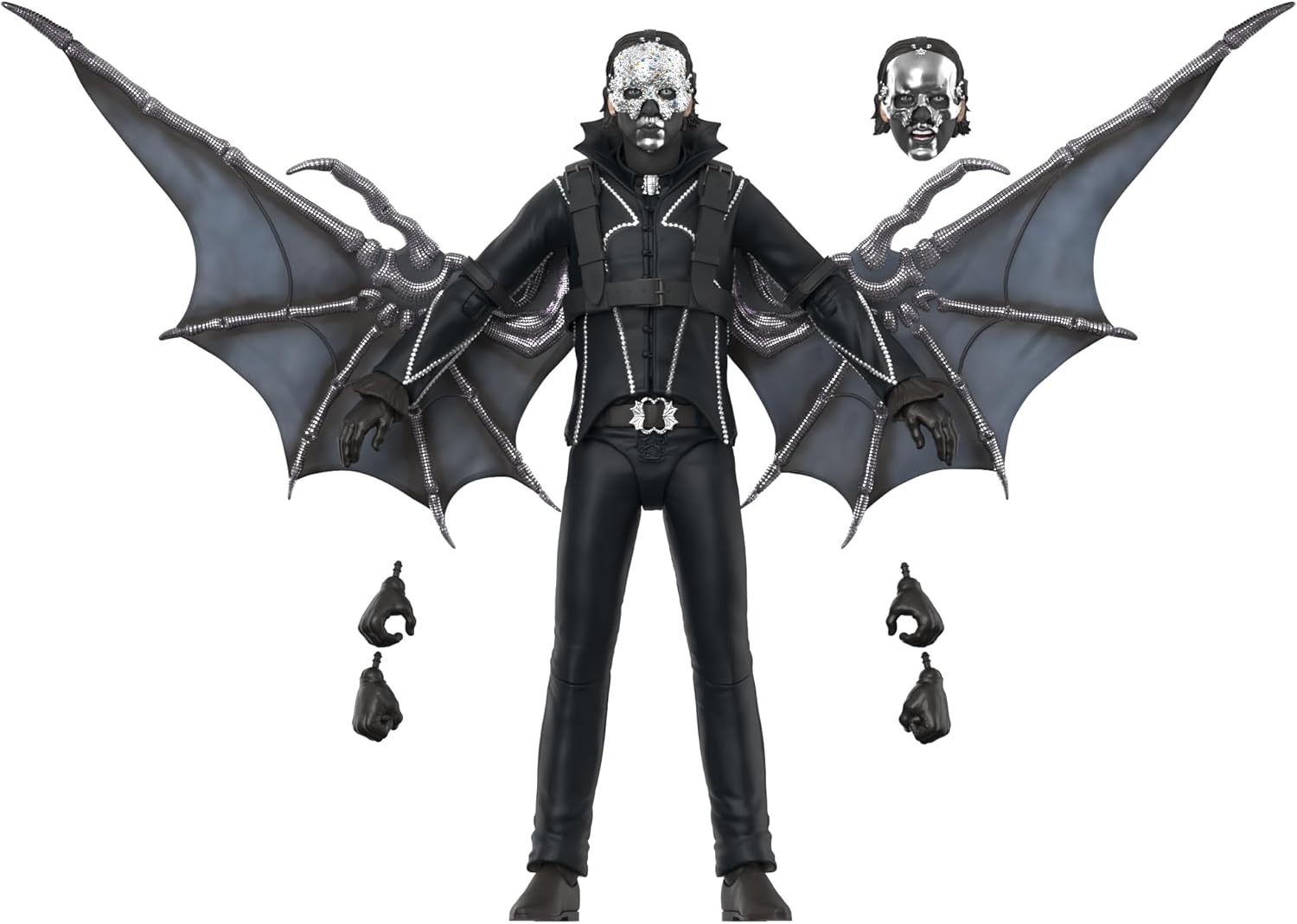 Super7 ULTIMATES! Ghost Papa V Perpetua (Bat Wings) - 7" Ghost Action Figure with Accessories - Heavy Metal Collectibles and Retro Toys