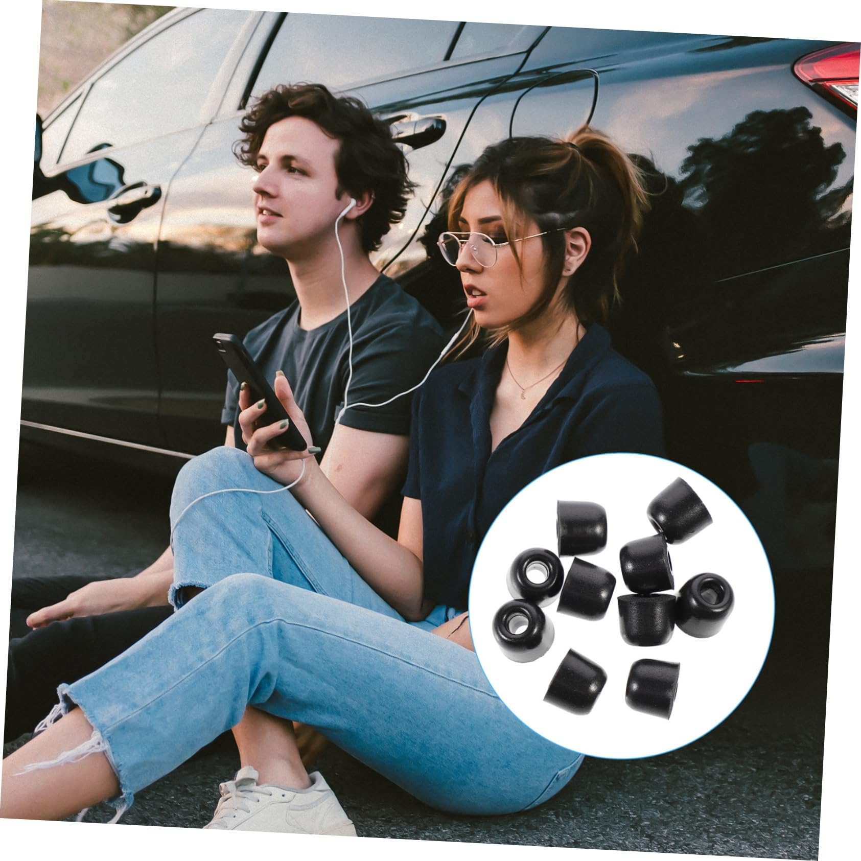SUPVOX 50pièces Embouts Mousse pour Écouteurs -Auriculaires Remplacement Antidérapant Et Confortable Compatible Plupart Modèles