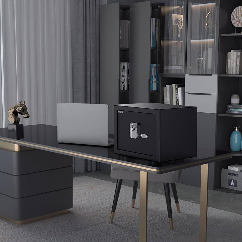 WASJOYE 指紋認証式 小型　金庫 Amazon.co.jp: WASJOYE 指紋認証式 金庫 小型 電子金庫 家庭用