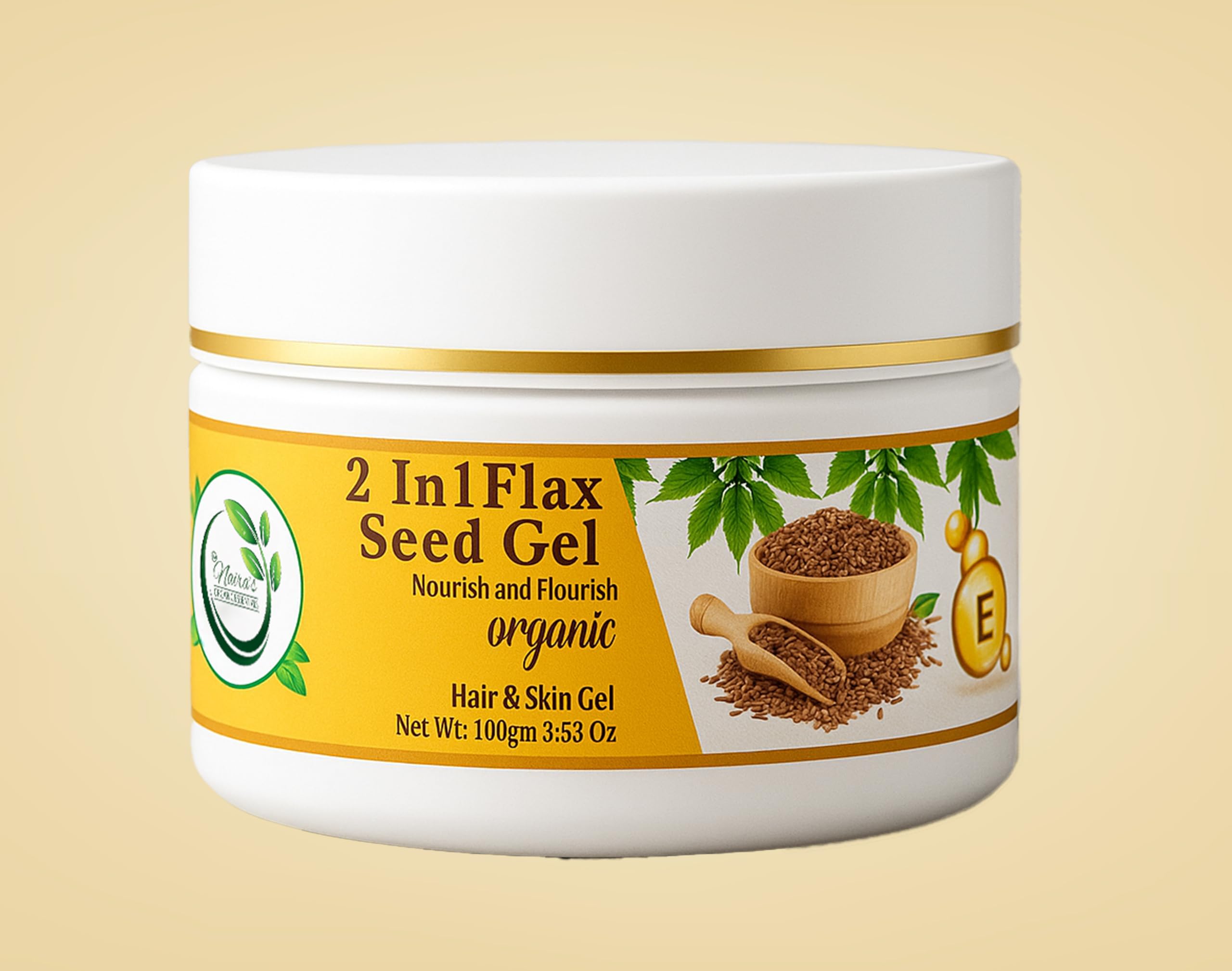 Naira's Organic Essentials 2-in-1 Flax Seed Gel for Hair & Skin | Natural Hydration & Nourishment | Chemical-Free | For All Hair & Skin Types | 100gram-image-23