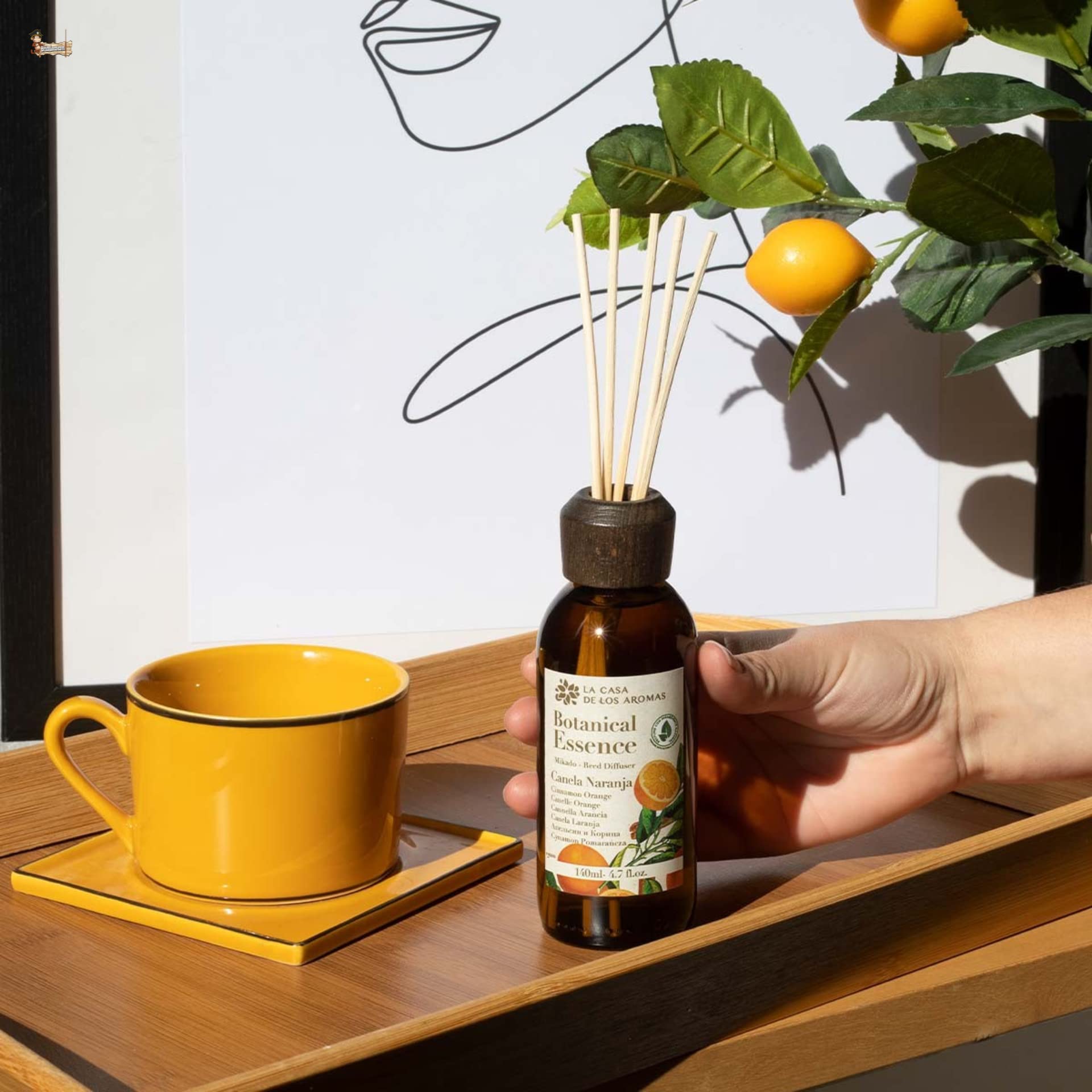 BricoLoco.com. Ambientador intenso naranja canela 140ml. Más cómodo y seguro que las velas. Ambientador hogar, casa, habitación. Mikado (6)