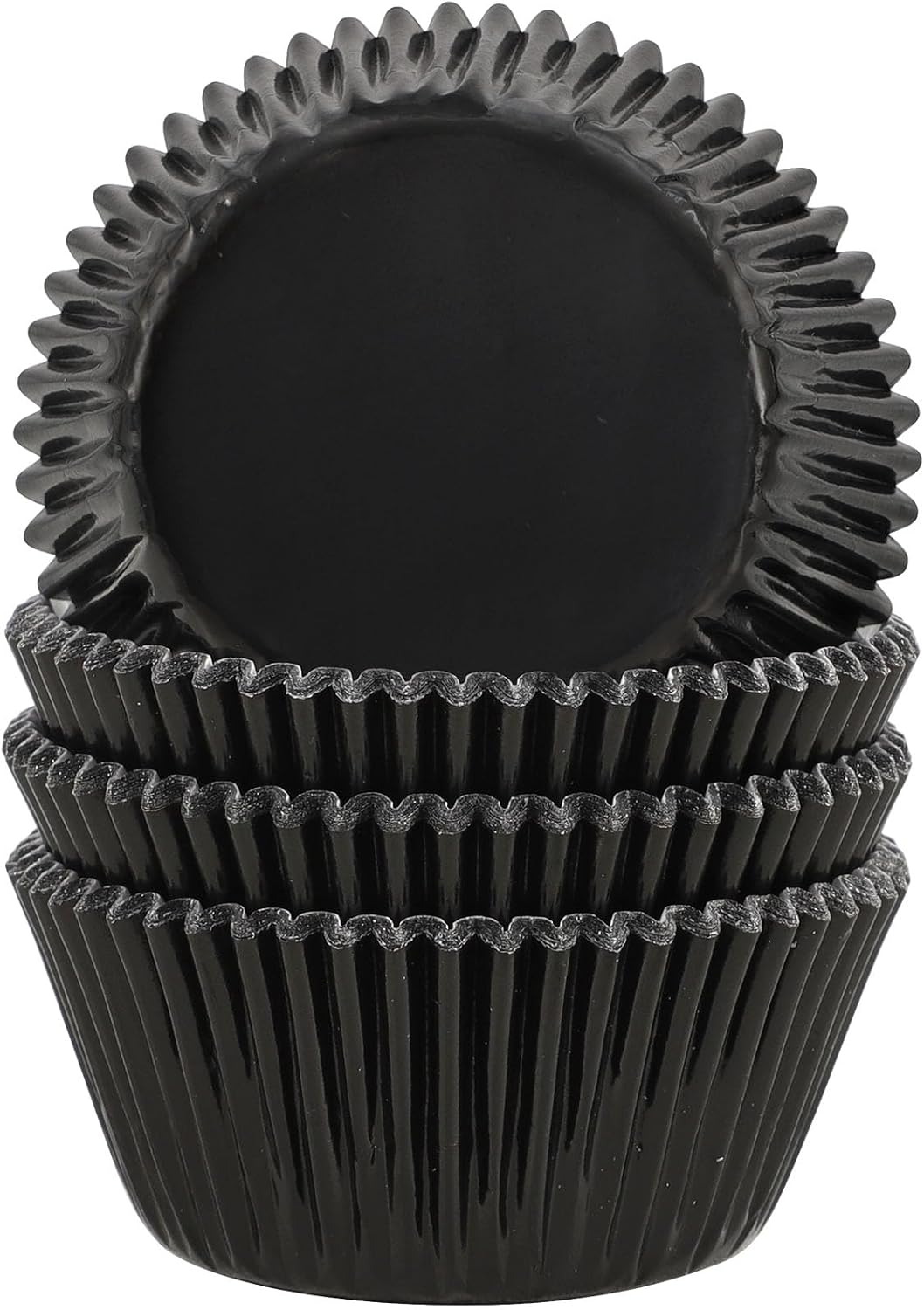 Gifbera Standard Black Foil Cupcake Muffin Liners for Baking Cups 100-Count