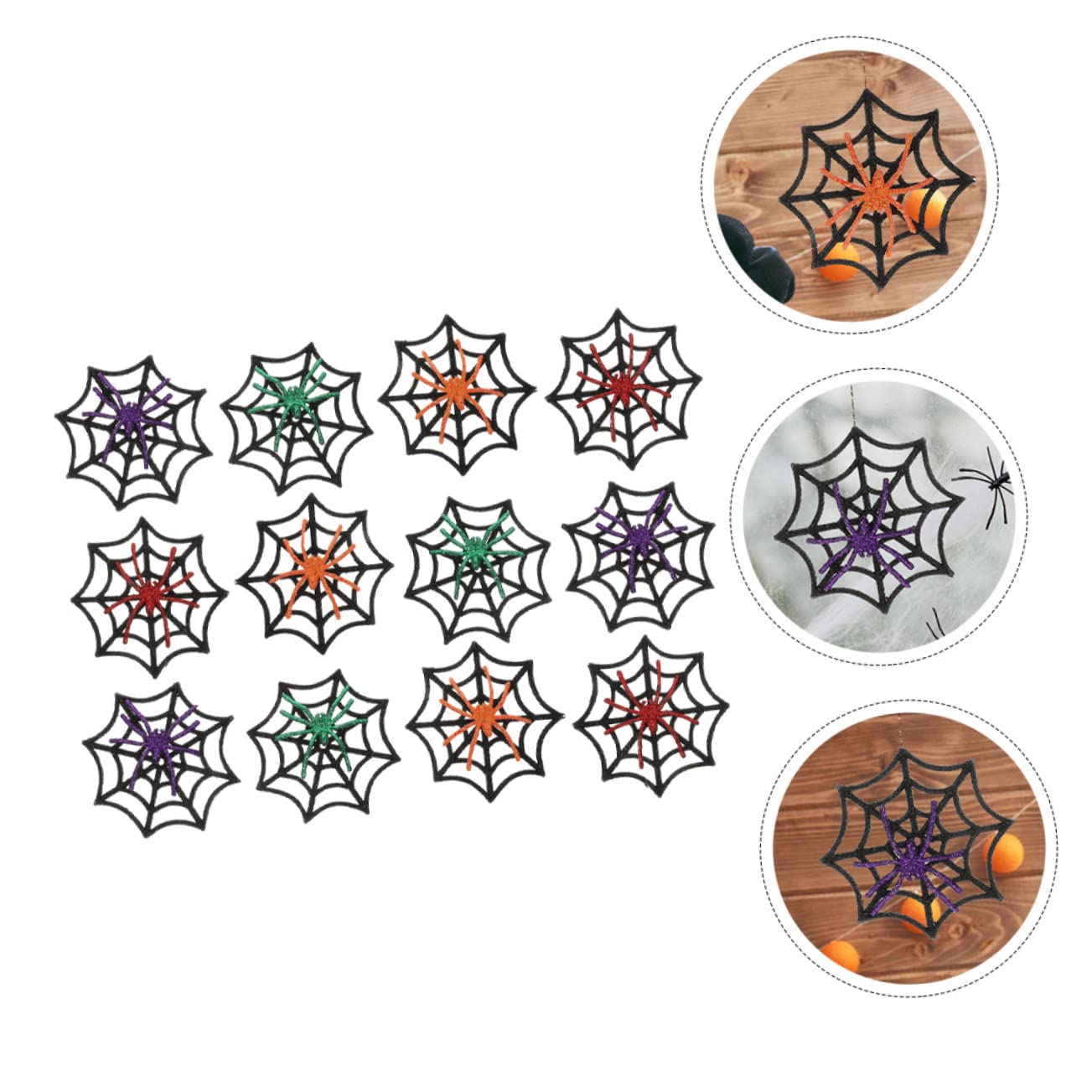 ABOOFAN 36pezzi Decorazioni Ragnatele Per Halloween Con Ragni Finti Ragnatele Impermeabili e Portatili Per Feste e Case Infestate