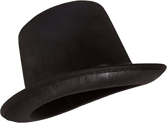 Kangaroo Lincoln Black Top Hat for Men & Women for Cosplay, Halloween Party