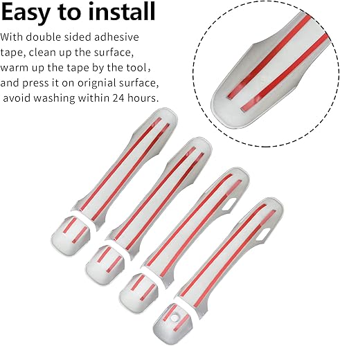 Miniatura 6 de Fundas de manija de puerta compatibles con Toyota 4Runner 4WD N280 Prado J150 2010-2022 2017 2018 2019 2020 2021, accesorios de estilo de automóvil,