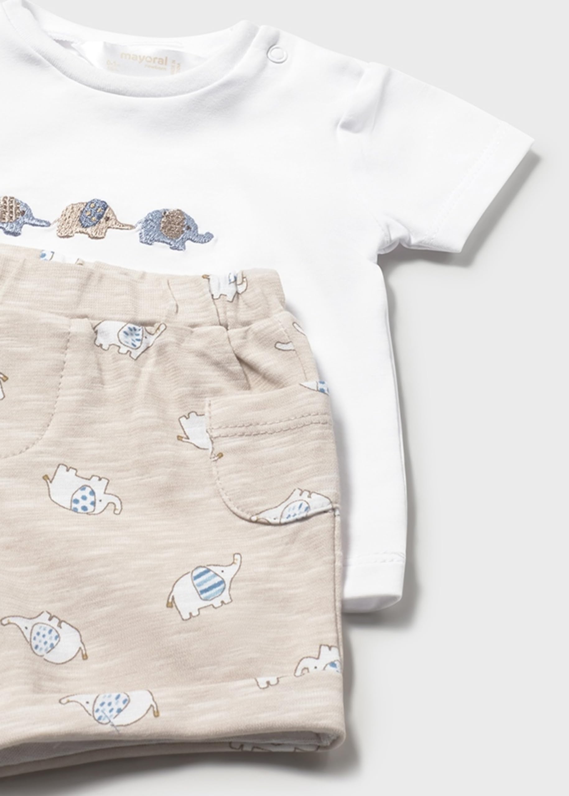 Set Baby Boy – Set Prima Messa 4 Pezzi – Set Neonato – Set Manica Corta Bambino – Maglietta e pantaloncini per neonati da 3 mesi a 18 mesi
