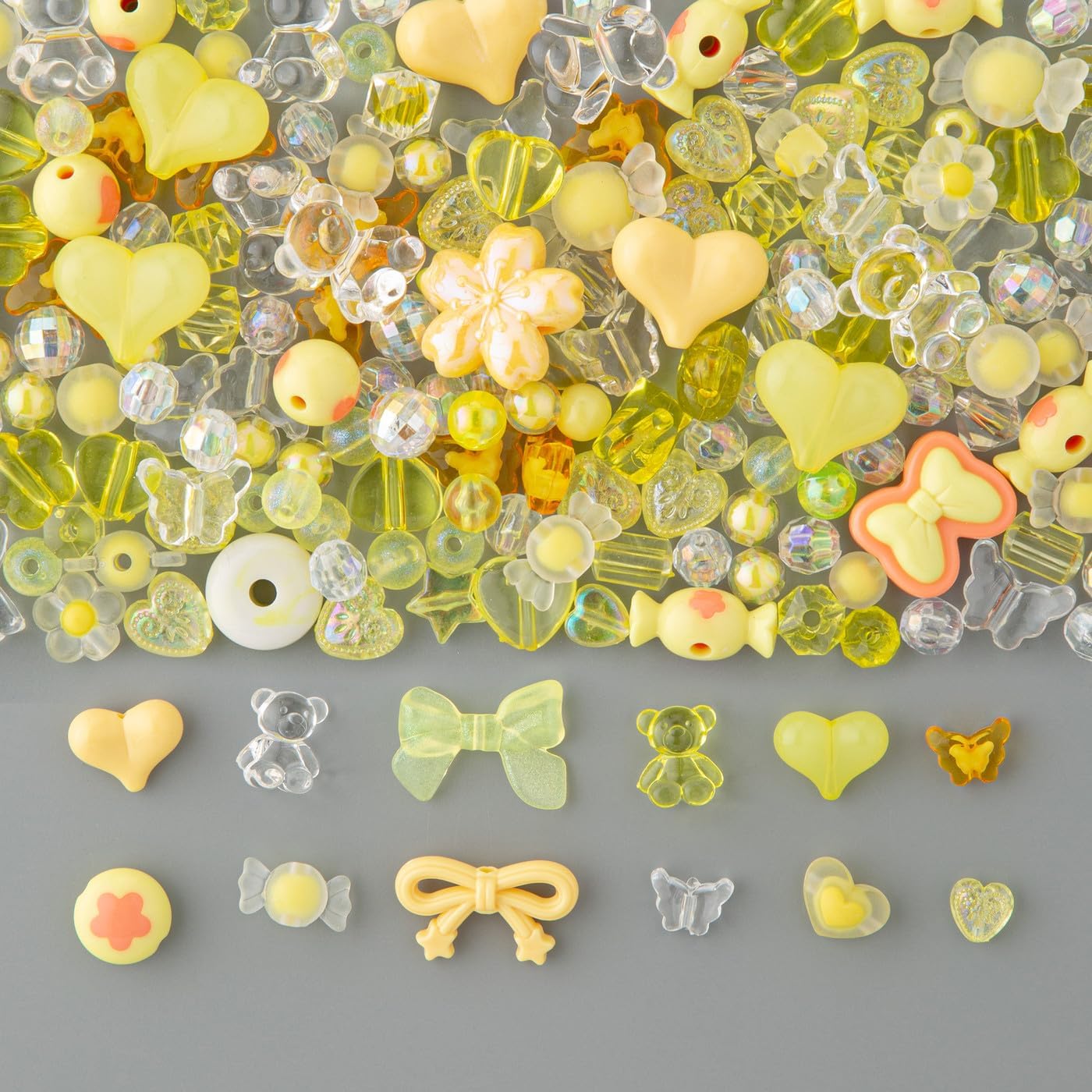 LAIDANLA Yellow Acrylic Assorted Beads for Bracelet image 4