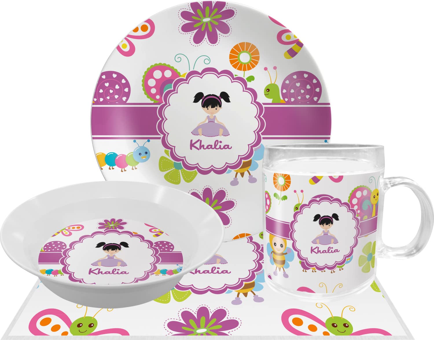 Personalized Butterflies Melamine Bowl - 12 oz