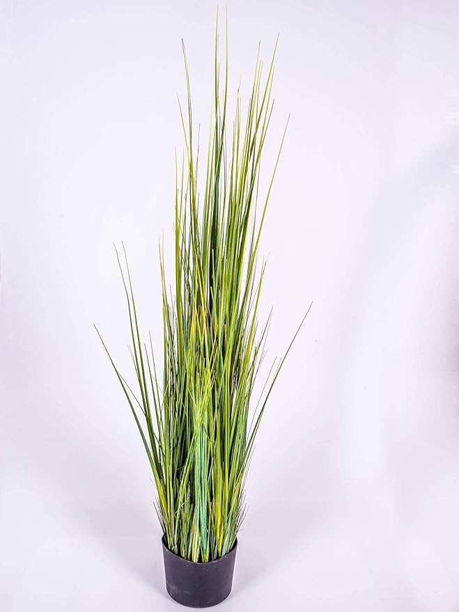 artplants.de Hierba de Junco Artificial, Verde, 120cm - Planta Decorativa - Hierba sintética