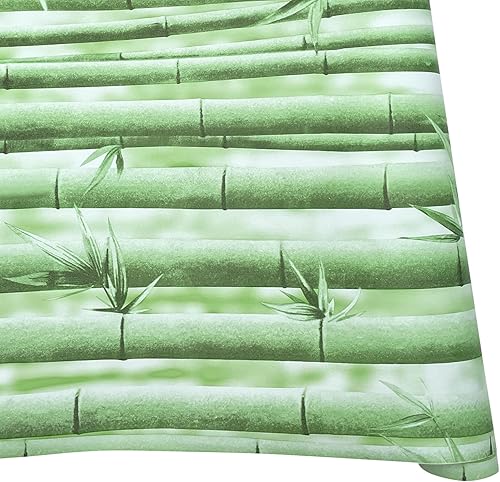 Miniatura 10 de Yifely Papel autoadhesivo de bambú verde para muebles, revestimiento de estantes, aparador, cajón, 17.7 pulgadas por 9.8 pies
