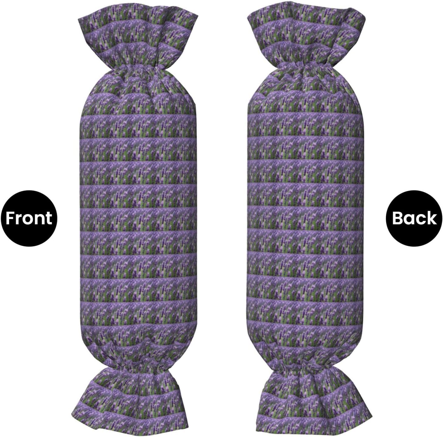 Purple Lavender Floral Flowers Print Candy Cylindrical Eco-Friendly Pillow Soft Velvet Living Room Bedroom Travel Decor