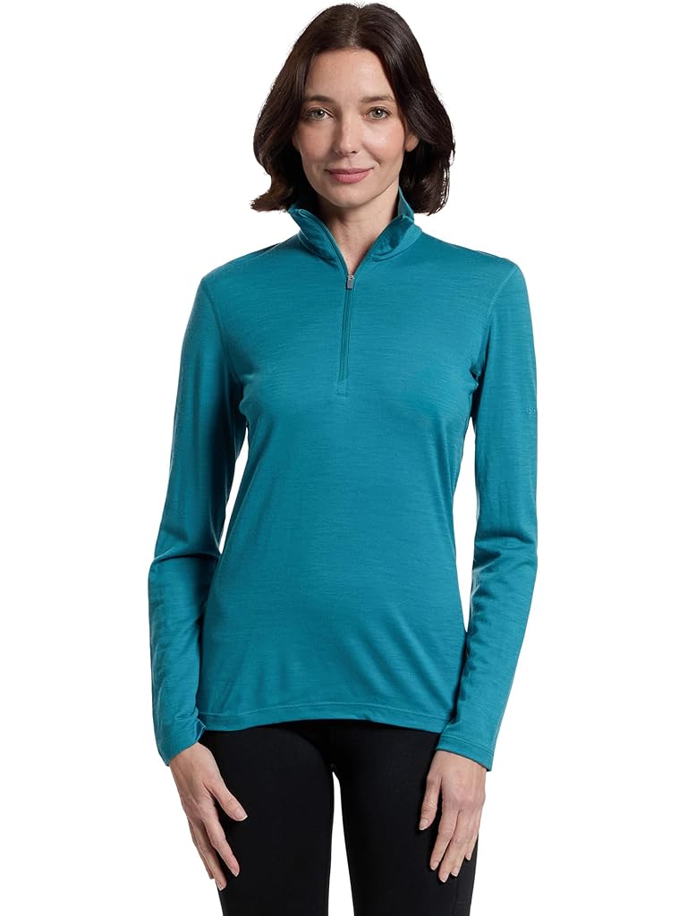 Tan Icebreaker Merino 200 Oasis Long Sleeve Half Zip