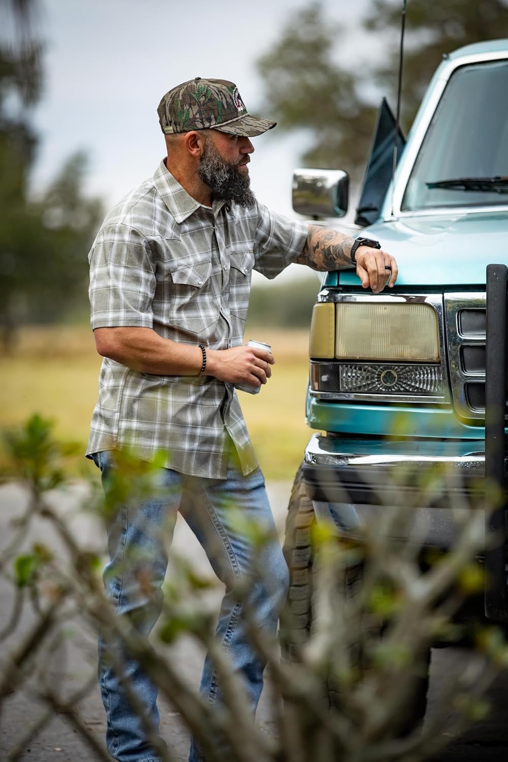 Nomad Men's Standard Hollis Plaid Button Down Hunting Lifestyle Shirt, Moss - Image 6