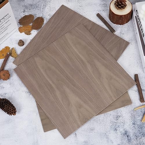 Miniatura 7 de 6 piezas de madera de nogal sin terminar, 12 x 12 x 18 pulgadas - 0.118 in de grosor madera contrachapada de nogal sin terminar para corte y grabado