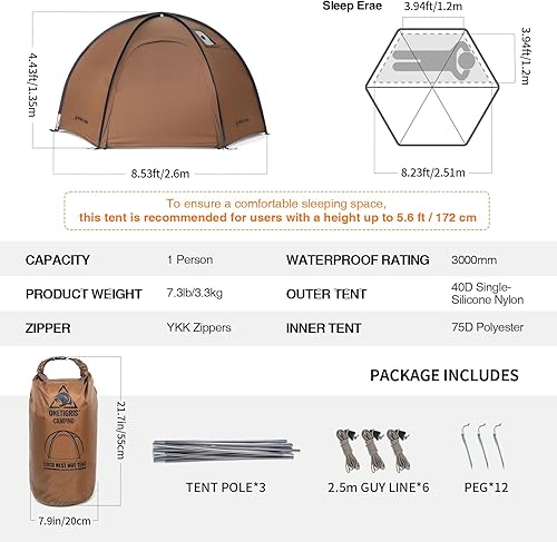 Miniatura 2 de OneTigris Coco Nest - Tienda caliente para 1 persona, con gato para estufa