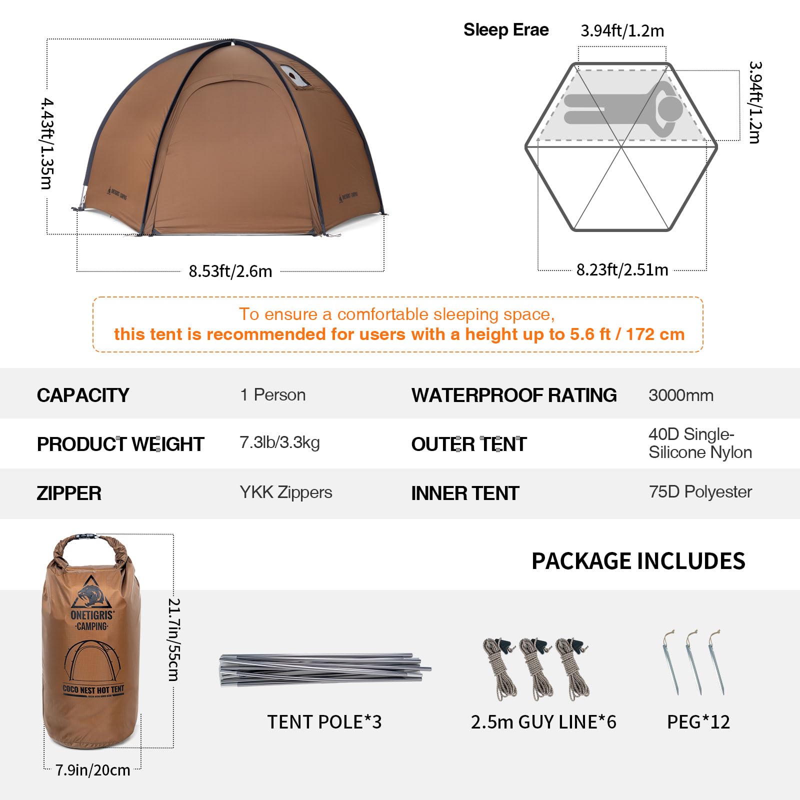 Amazon.com : OneTigris Coco-NEST Solo Hot Tent with Stove Jack