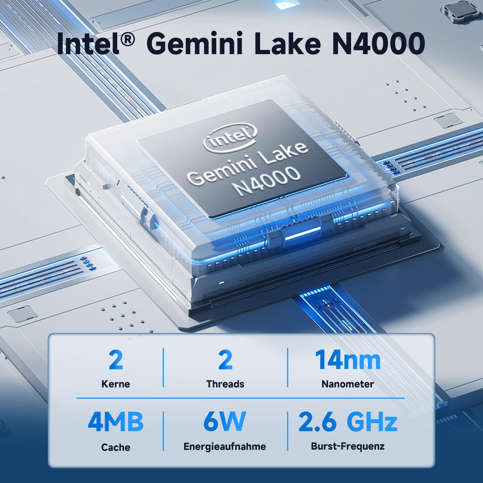 BMAX Mini PC B1 8 GB DDR4 128 GB eMMC, W-11 Pro Gemini Lake N4000 | Bis zu 2,6 GHz, Desktop PC Mini Computer UHD Doppelbild-Display Unterstützt HDMI 4K,2,4 G/5 G WLAN, Bluetooth 5.0