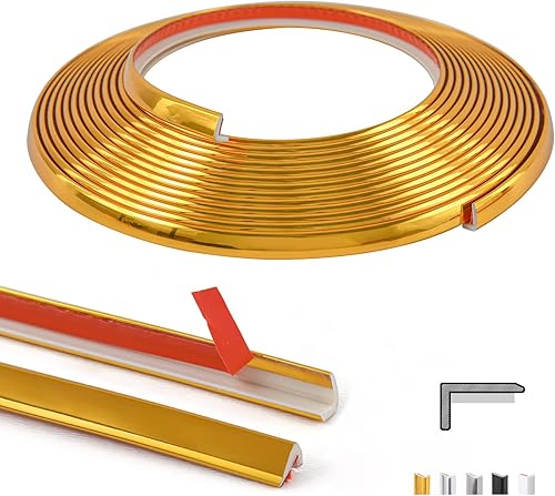 Art3d Recorte de esquina de vinilo exterior de 20 pies para azulejos y bordes de pared, decoración de muebles, oro rosa Art3d Recorte de esquina de vinilo exterior de 20 pies para azulejos y bordes de pared, decoración de muebles, oro rosa