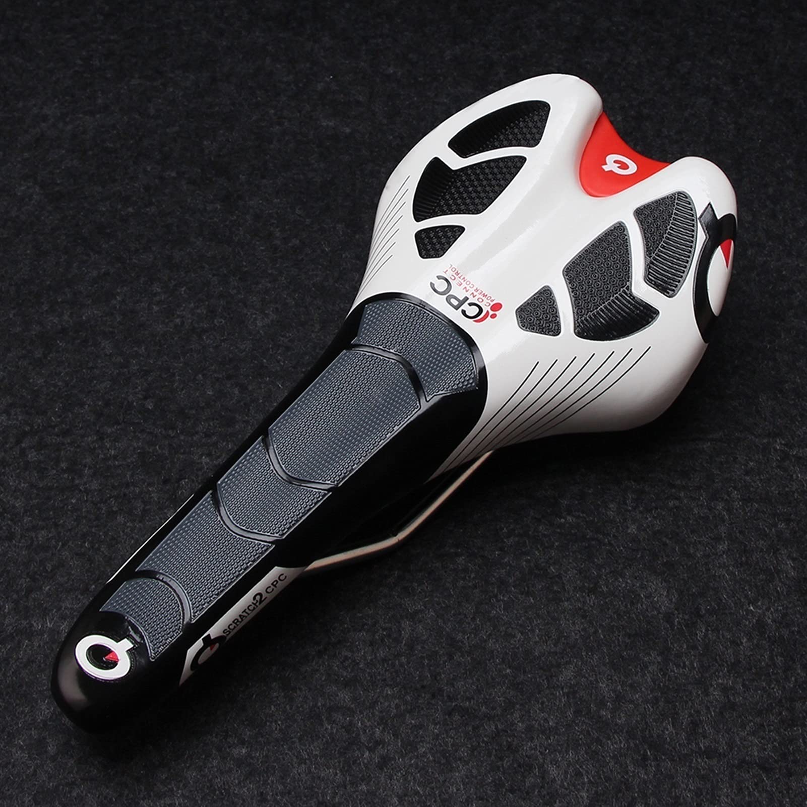Sella Bici Comoda,Sella Mtb Cycling Saddle Triathlon Racing Mtb Road Bike Seat Confortevole Bicicletta Uomini anteriori cuscini da equitazione(White)