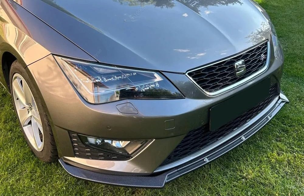 [GOOD SPOILER] Spoiler Delantero para Seat León MK3 (2012-2020) (Negro Brillante)