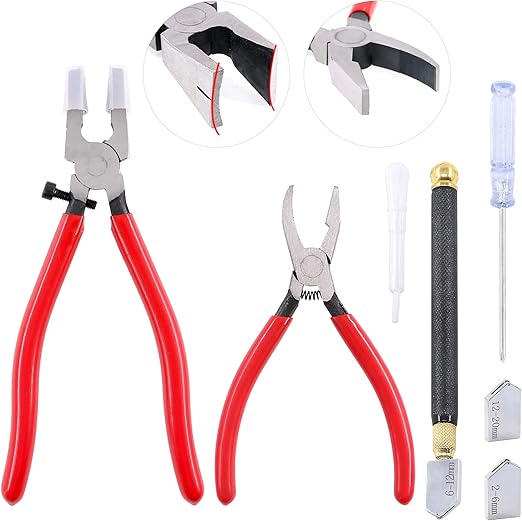 SPEEDWOX 20-tlg. Mosaik-Glaszangen Set Mit Schneidrädern & Schutzhandschuhen - Profi-Werkzeug Für Fliesen & Glas