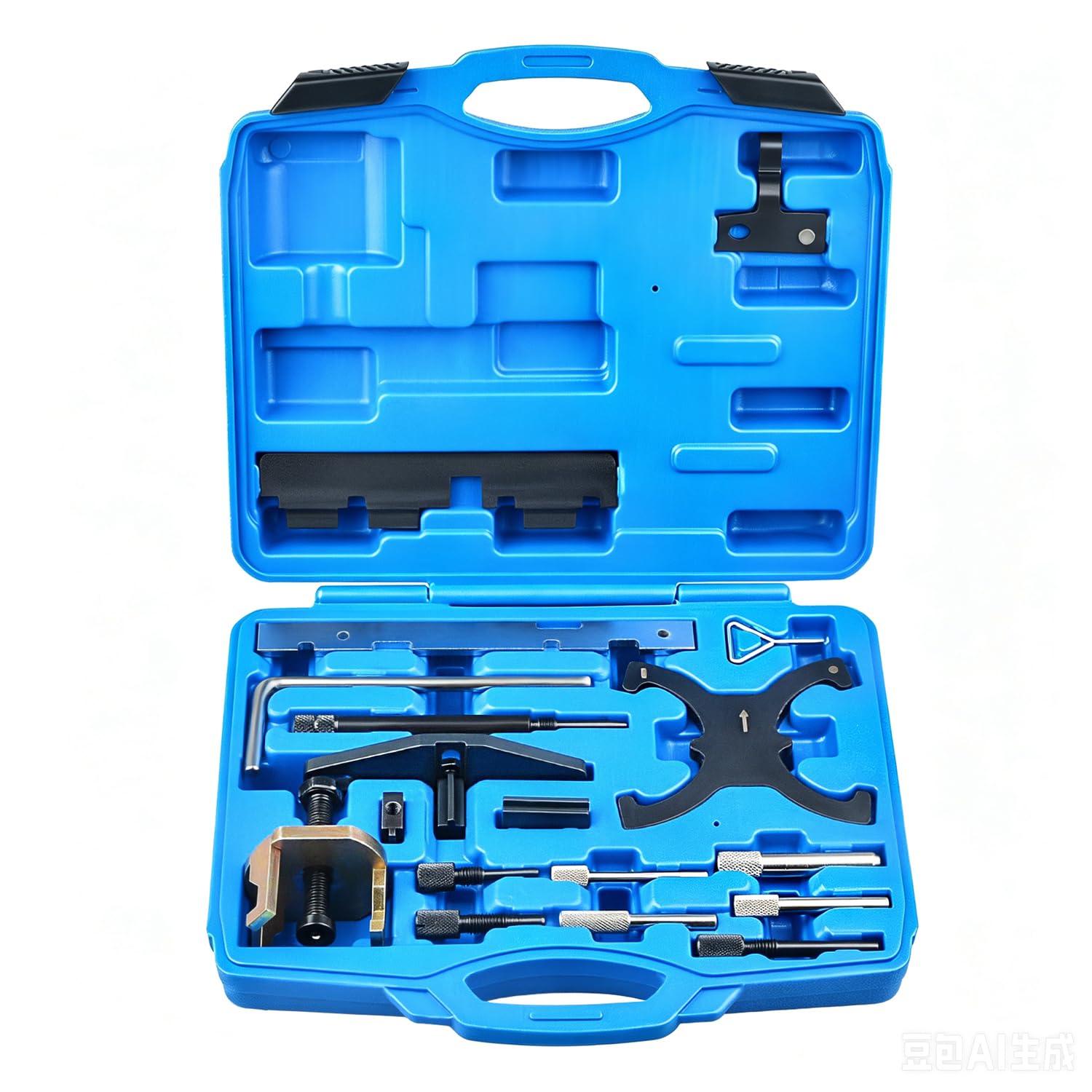Kit d'outils de calage d'arbre à cames moteur, outil de verrouillage de volant d'inertie compatible avec Ford Mazda 1.4 1.6 1.8 2.0 Di/TDCi/TDDi ECOBOOST 1.6 Ti-VCT 1.5 1.6, remplace 303-1097 303-1550