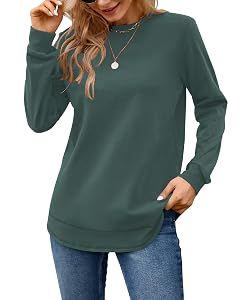MOLERANI Sweatshirts for Women Casual Long Sleeve Crewneck Shirts Tunic Tops