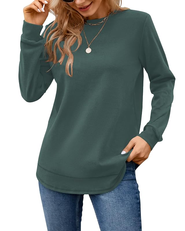MOLERANI Sweatshirts for Women Casual Long Sleeve Crewneck Shirts Tunic Tops