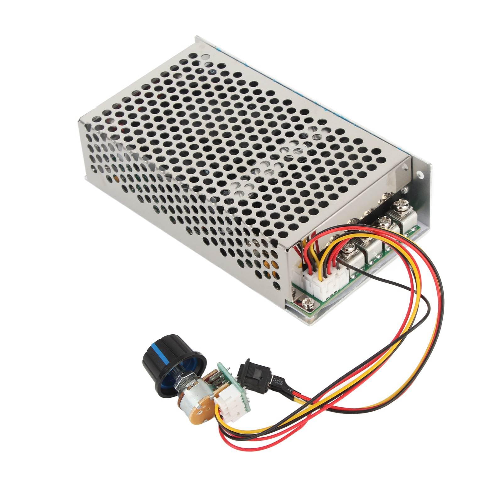 Headerbs Sterownik Prędkości Silnika Prądu Stałego, Regulator Regulatora Silnika PWM 3000 W 60 A z Prądem Szczytowym 100 A, Precyzyjna Kontrola Prędkości do -4°F, do Zastosowania z Silnikiem