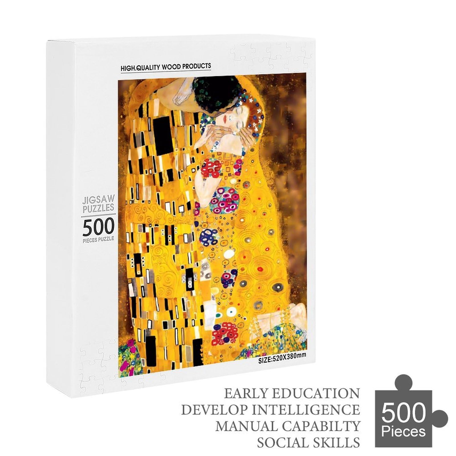 Amazon.co.jp: グスタフ・クリムト 接吻 1907-1908年柄パズル