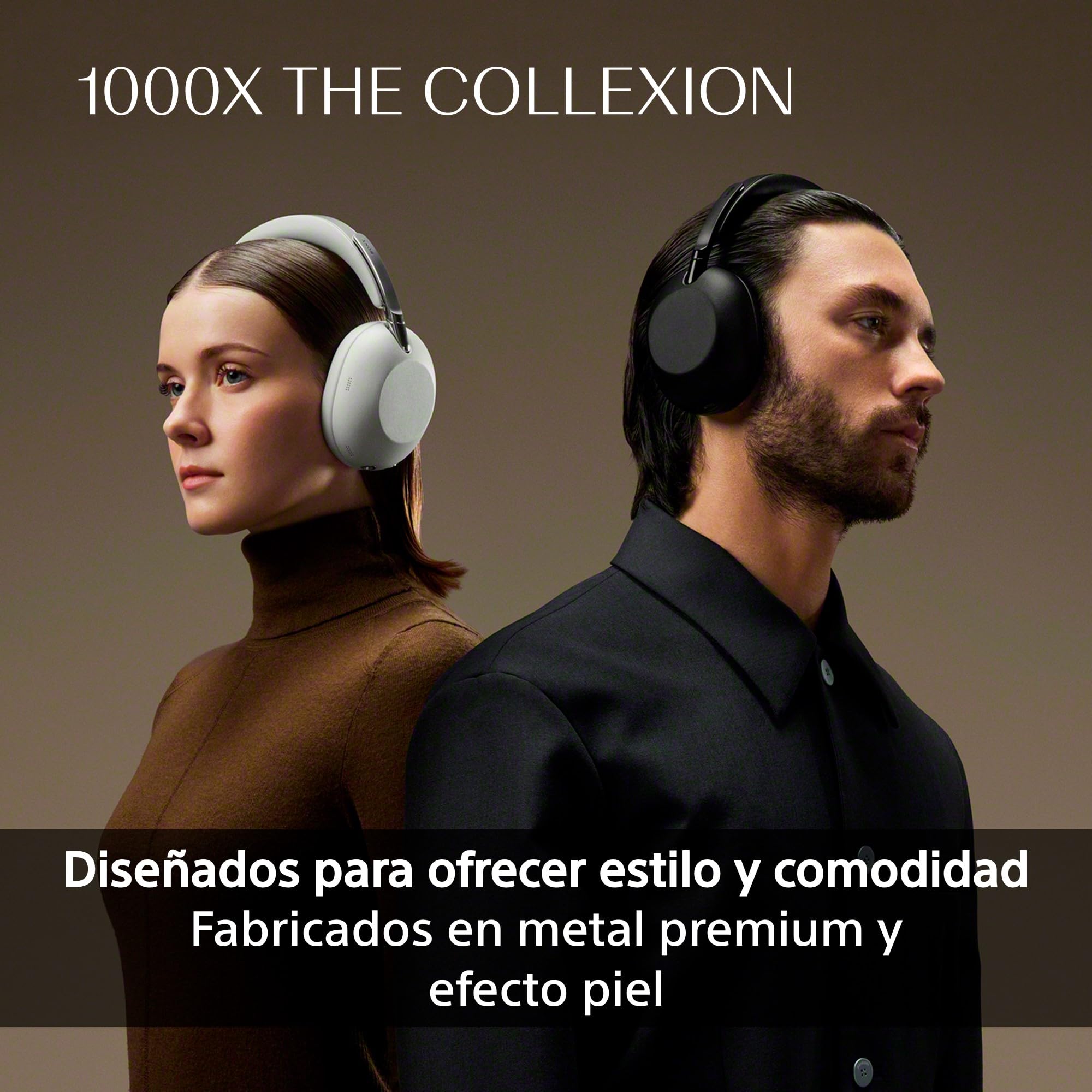 Sony 1000X The COLLEXION Auriculares inalámbricos de Lujo Bluetooth con Noise Cancelling Premium, Sonido Hi-Res Estudio; 360 Upmix, con Estuche para Viajes, Negro, Nuevo Modelo