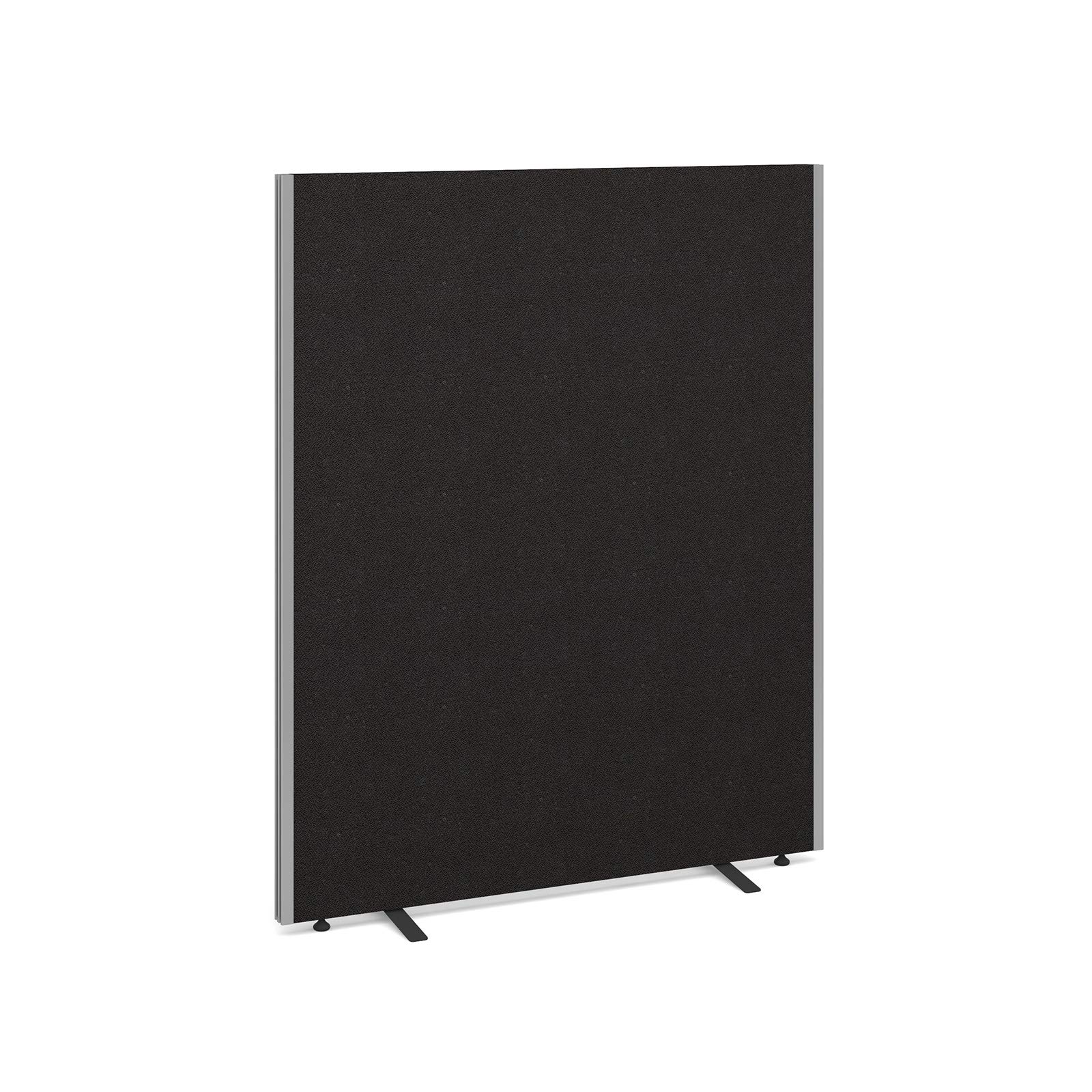 Floor standing fabric screen 1500mm high x 1200mm wide, Charcoal