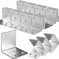 REDOVANT 40 Pack 1.6" Stainless Steel Heavy Duty L Brackets - Rust-Resistant 90° Corner Braces for Wood Furniture, Beds, Shelves & DIY