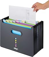 Vista 4 de Snopake Expansor de escritorio A4 Eligo Landscape 13-Part – Negro [Pack de 1] Ref: 15174