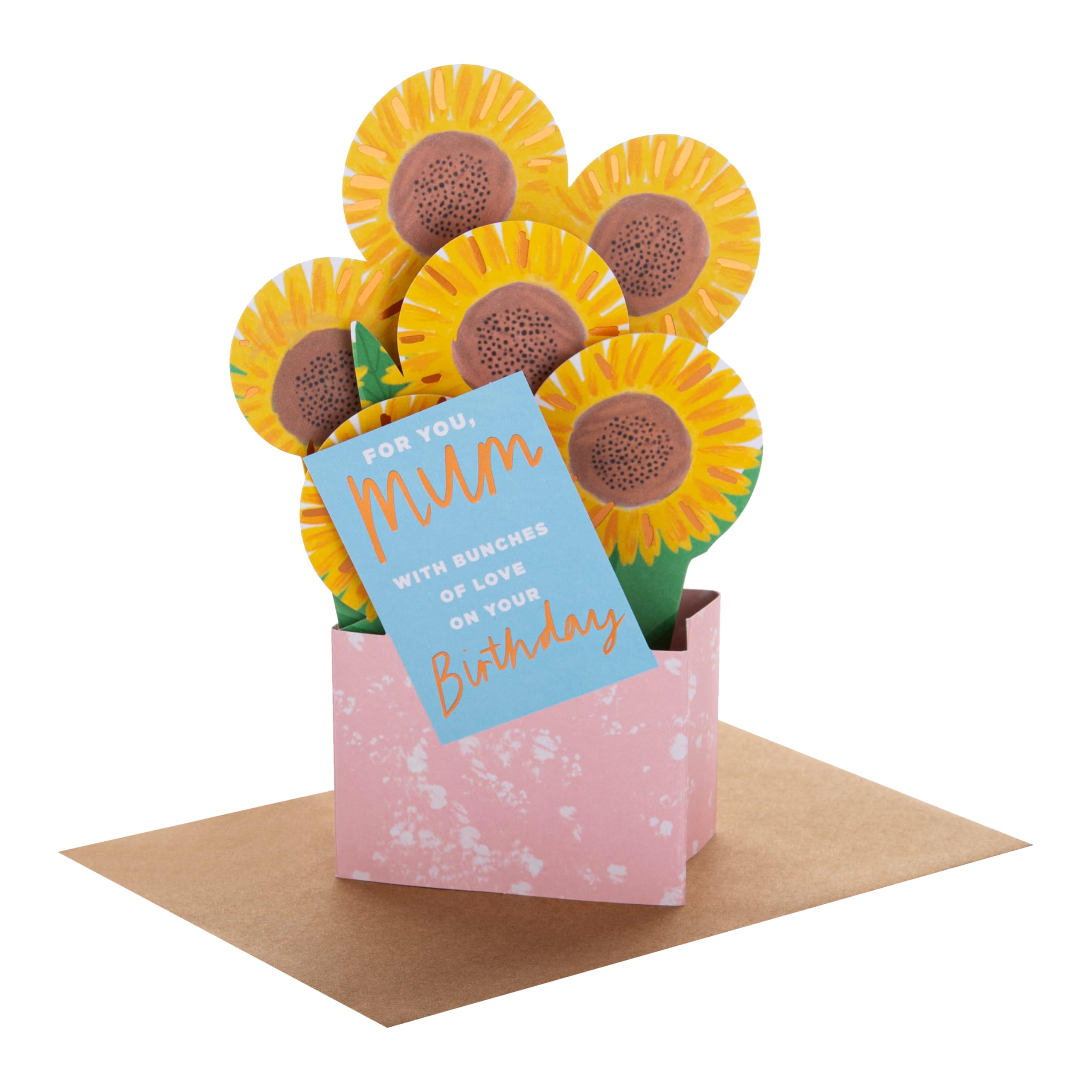 Hallmark Birthday Card for Mum - Pop-up 3D Sunflower Design