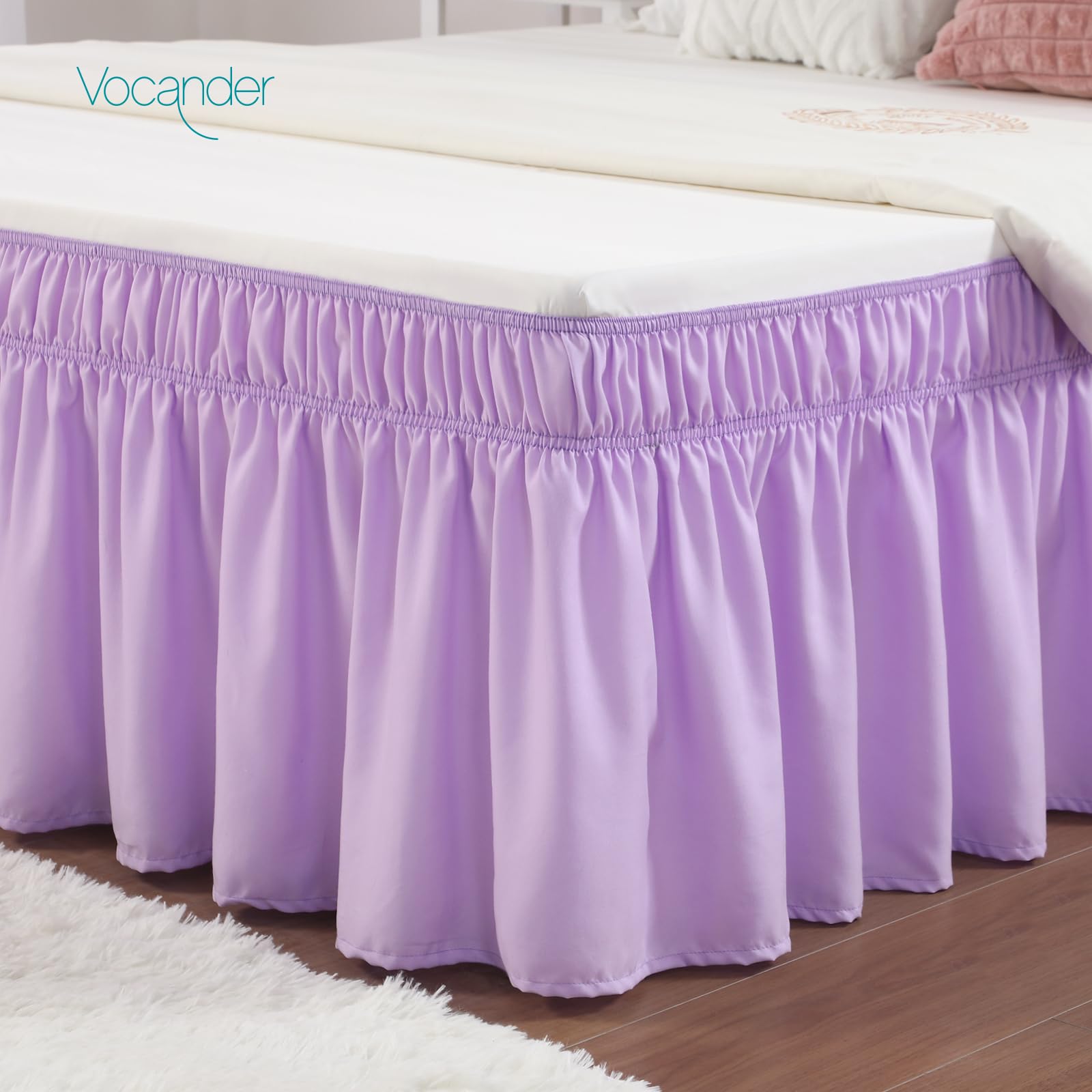 Vocanderpurple Queen Size Bed Skirt 16 Inch Drop Easy To