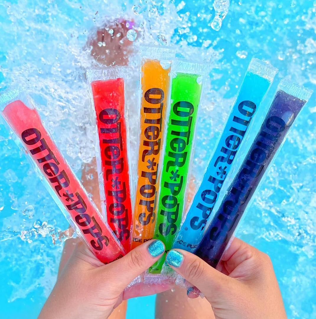 Otter Pops, Original Assorted Freezer Pops, 1oz Freeze Pops in Six Zippy Flavors, 100 Count, (85100)
