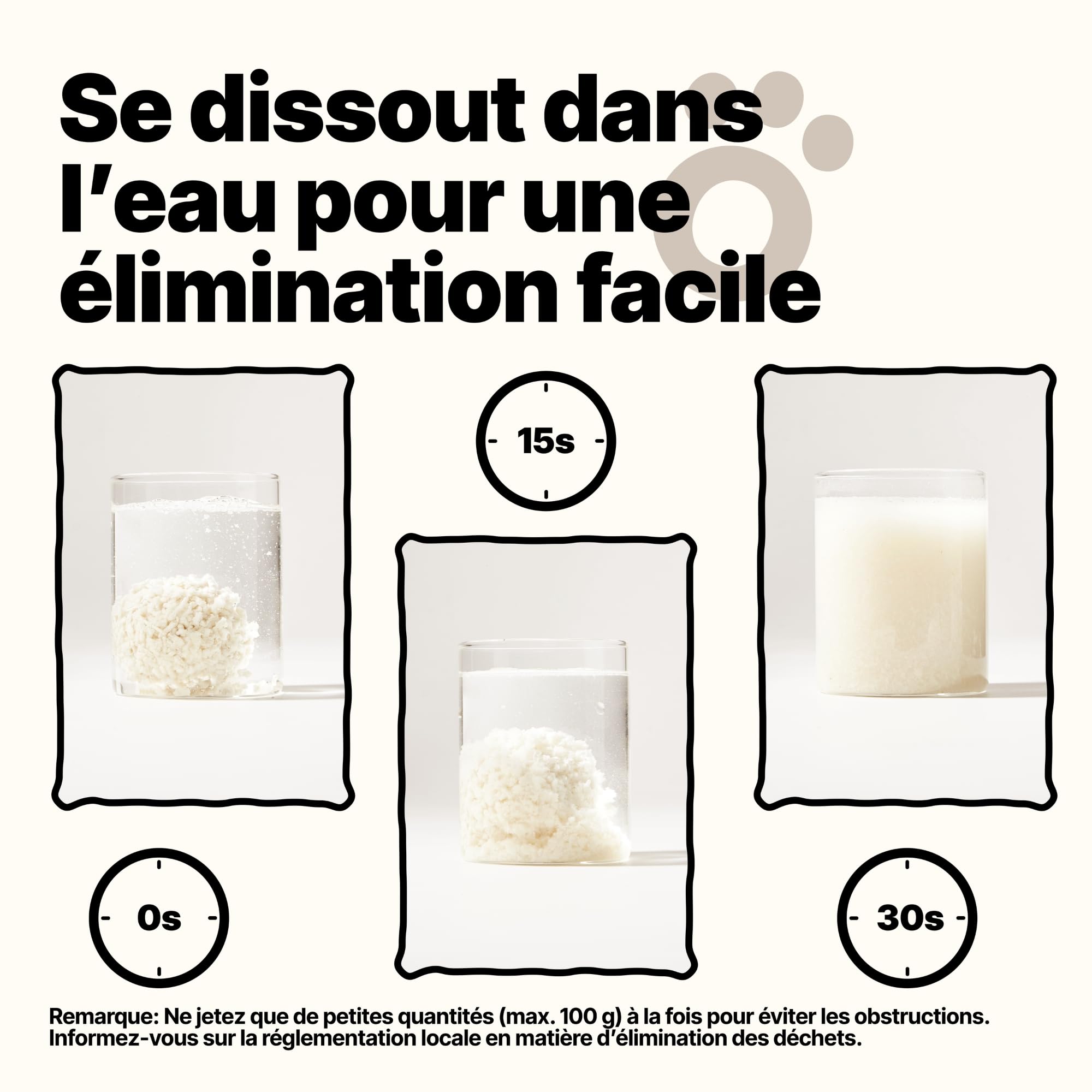 Litière au Tofu pour Chat 3,6 kg - Agglomérante et Végétale avec Fibre de Pois, 99% sans Poussière, Contrôle des Odeurs, Jetable aux Toilettes, Parfum Vanille